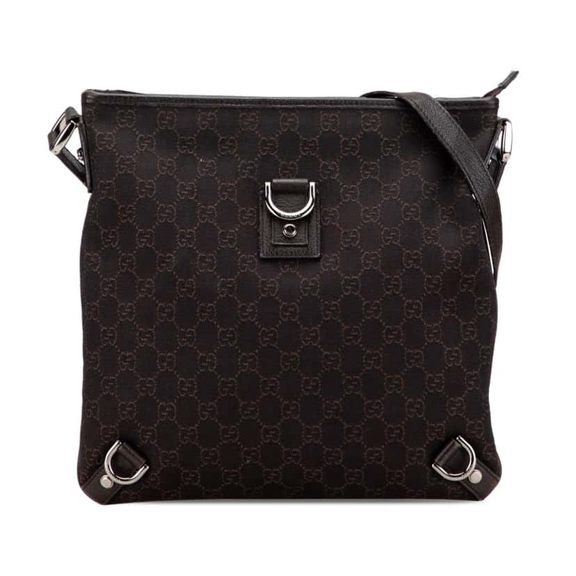 Gucci GG Denim Abbey D Ring Crossbody Brown Denim Good condition - Front View