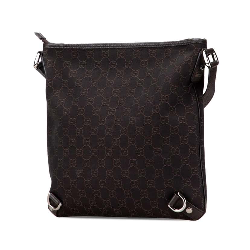 Gucci GG Denim Abbey D Ring Crossbody Brown Denim Good condition - Back View