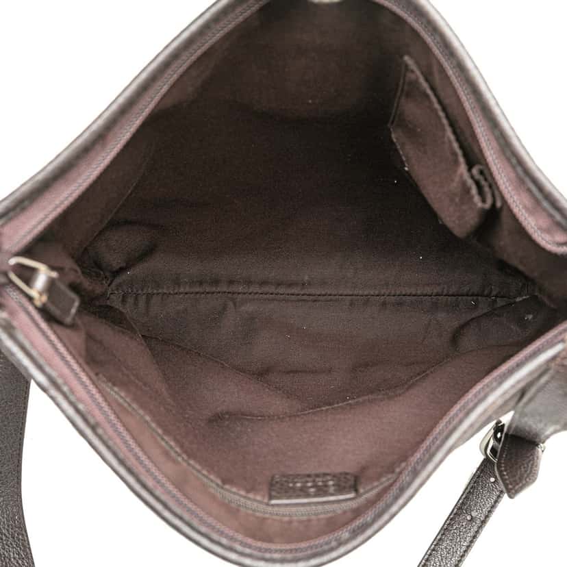 Gucci GG Denim Abbey D Ring Crossbody Brown Denim Good condition - Model View