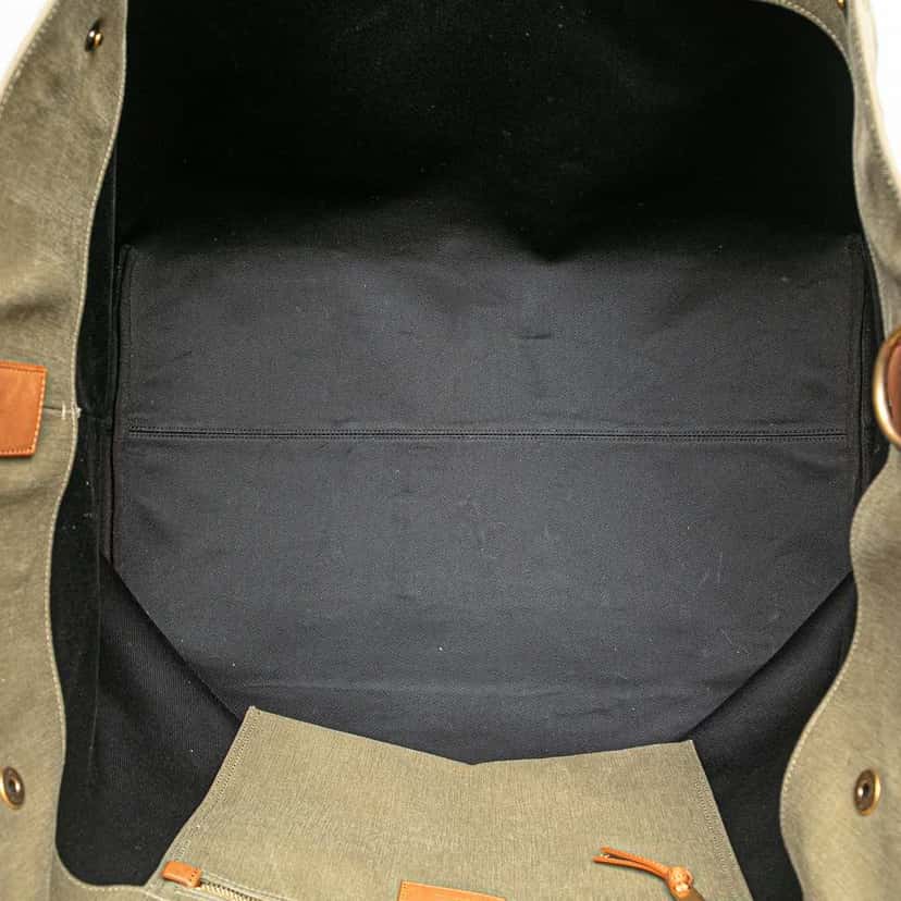 Saint Laurent Maxi Canvas Rive Gauche Shopper Tote Brown Canvas Good condition - Model View