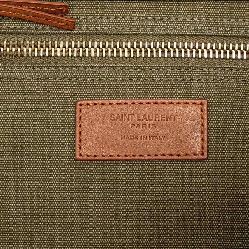 Saint Laurent Maxi Canvas Rive Gauche Shopper Tote Brown Canvas Good condition - Box View