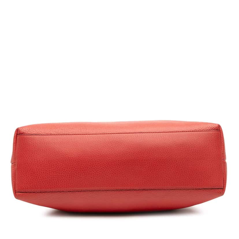 Gucci Leather Bamboo Tassel Satchel Red Leather Good condition - Inside View