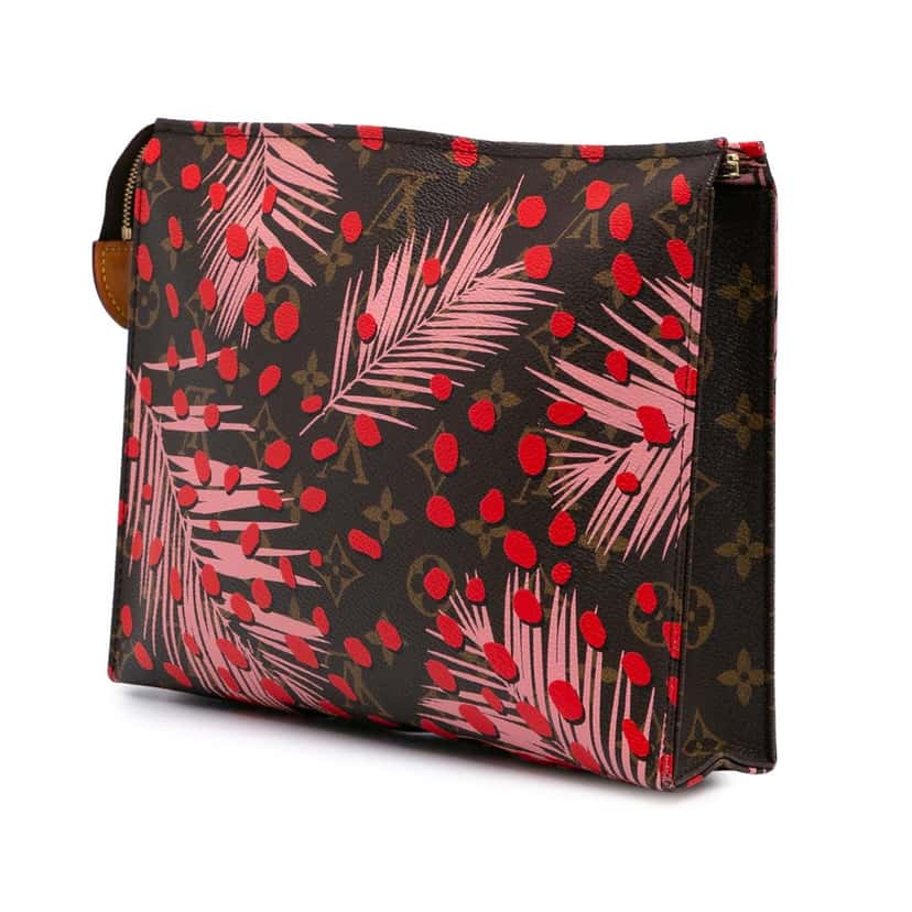 Louis Vuitton Monogram Jungle Dots Toiletry Pouch 26 Brown Canvas Good condition - Back View
