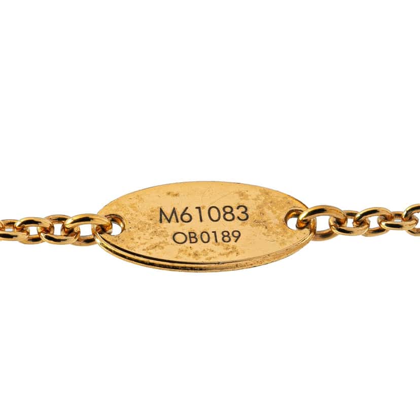Louis Vuitton Gold Plated Essential V Necklace Gold Metal Good condition - Inside View