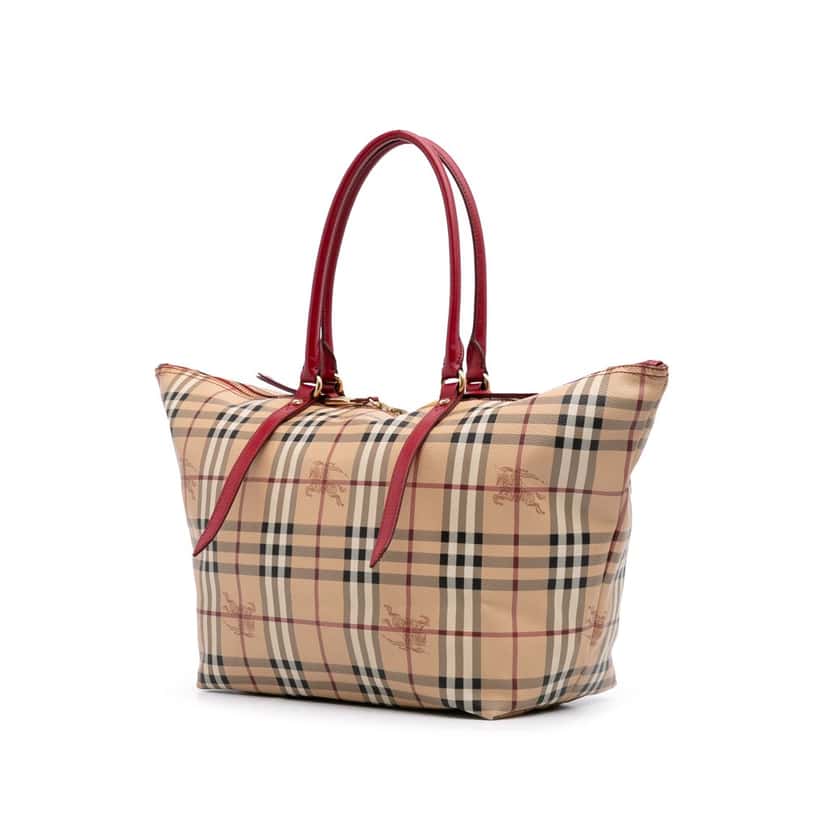Burberry Small Haymarket Check Coated Canvas Salisbury Tote Brown Canvas Good condition - Back View