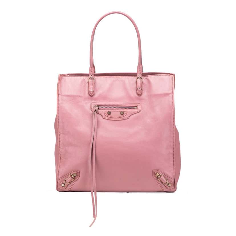Balenciaga Leather Papier A5 Tote Pink Leather Good condition - Front View