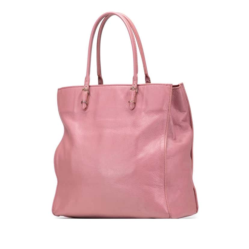 Balenciaga Leather Papier A5 Tote Pink Leather Good condition - Back View