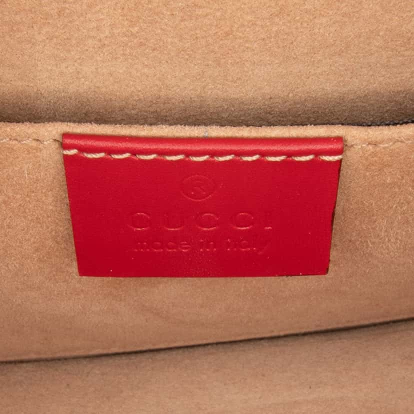 Gucci Mini Calfskin Sylvie Satchel Red Leather Good condition - Box View