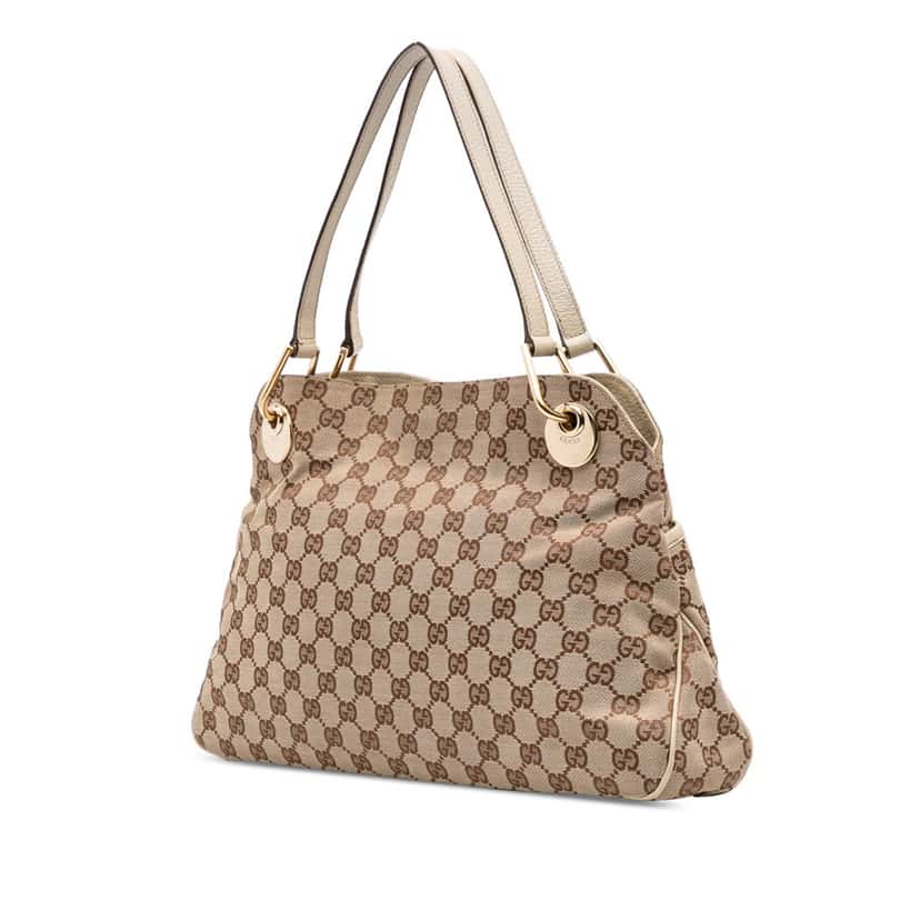 Gucci GG Canvas Eclipse Shoulder Bag Brown Canvas Fair condition - Back View