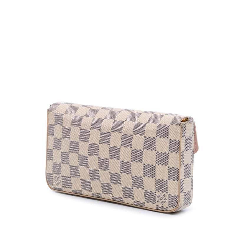 Louis Vuitton Damier Azur Pochette Felicie White Canvas Good condition - Back View