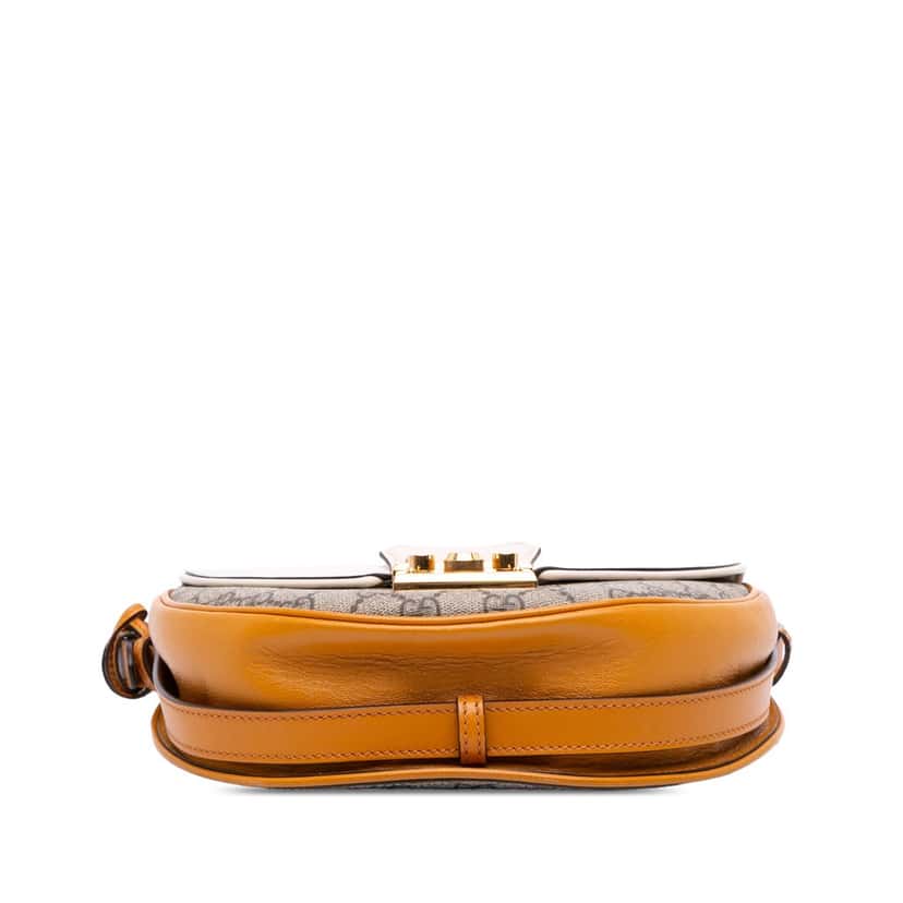 Gucci GG Supreme Saddle Padlock Crossbody Brown Canvas Good condition - Inside View