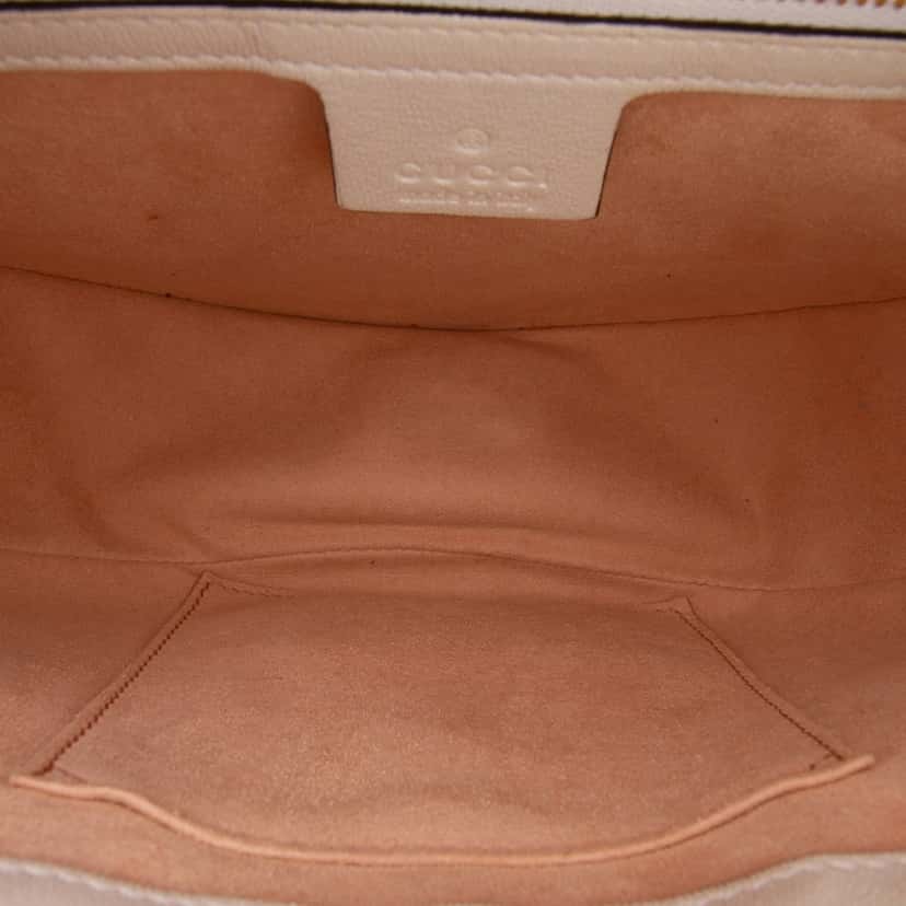 Gucci GG Supreme Saddle Padlock Crossbody Brown Canvas Good condition - Model View