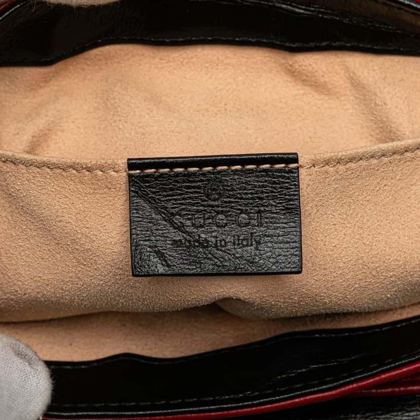 Gucci Mini Leather Marina Shoulder Bag Red Leather Good condition - Box View