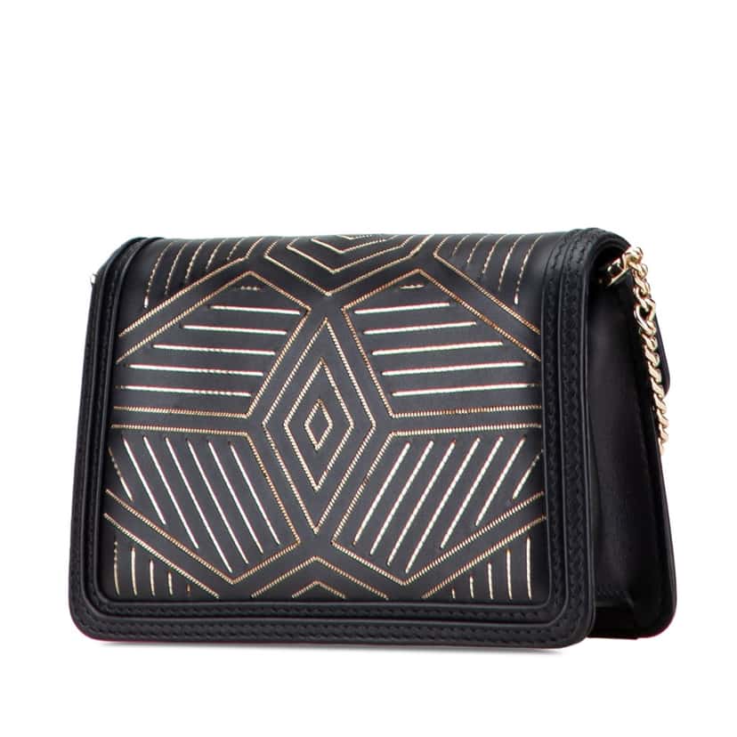 Bvlgari Quilted Calfskin Diamond Blast Serpenti Forever Crossbody Black Leather Good condition - Back View
