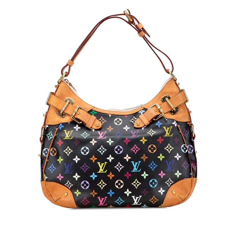 Louis Vuitton Monogram Multicolore Greta Black Canvas Good condition - Front View
