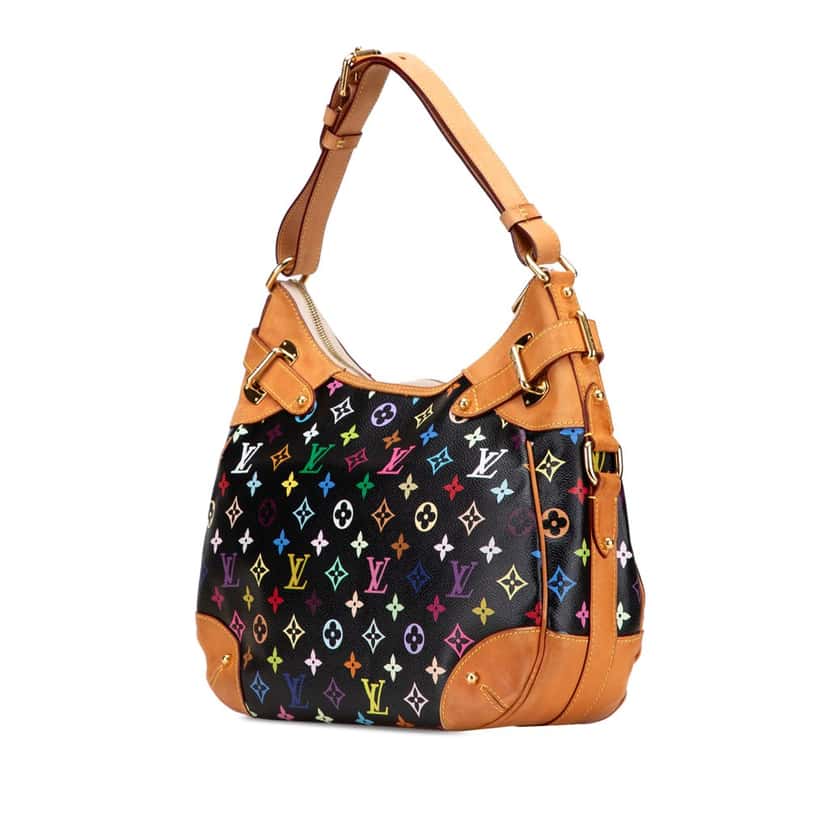 Louis Vuitton Monogram Multicolore Greta Black Canvas Good condition - Back View