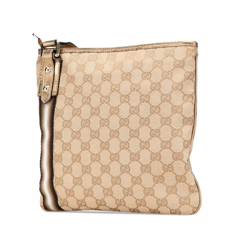 Gucci GG Canvas Jolicoeur Crossbody Brown Canvas Good condition - Back View