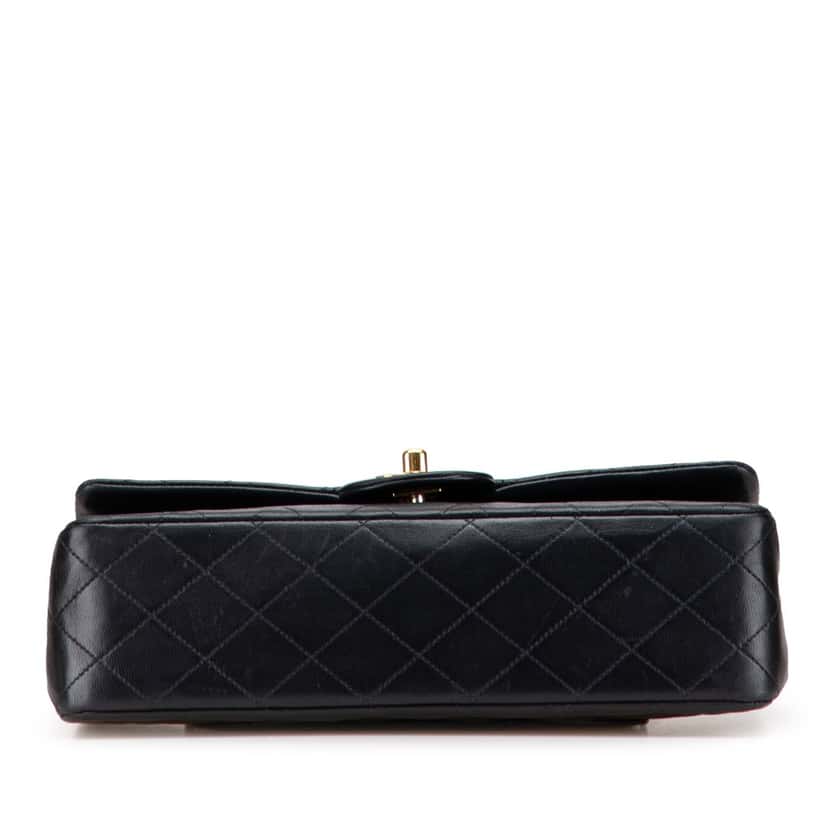 Chanel Medium Classic Lambskin Double Flap Black Leather Good condition - Inside View