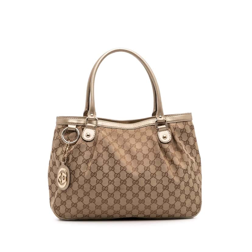 Gucci GG Canvas Sukey Tote Brown Canvas Fair condition - Front View