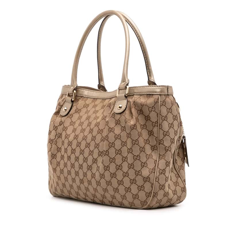 Gucci GG Canvas Sukey Tote Brown Canvas Fair condition - Back View