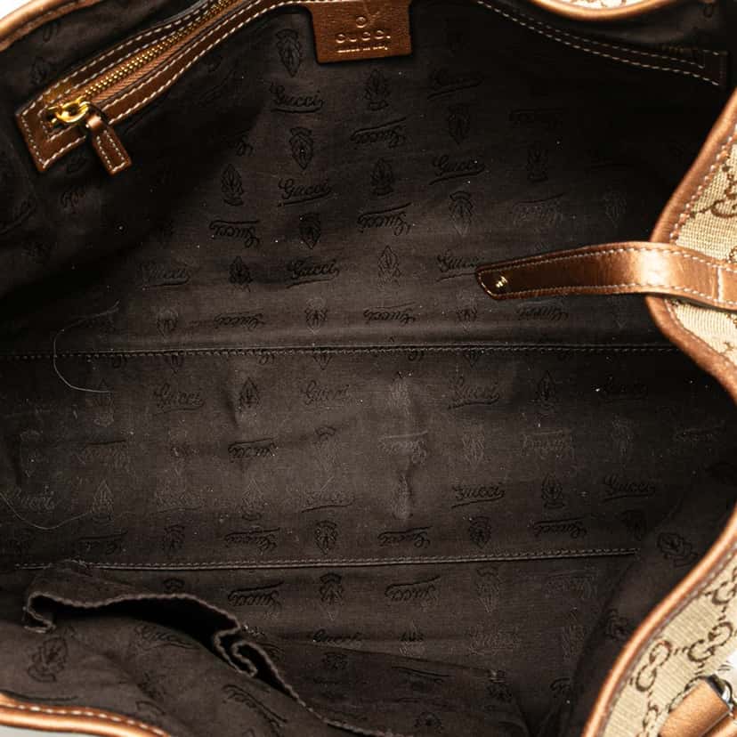 Gucci GG Canvas Twins Tote Brown Canvas Good condition - Model View