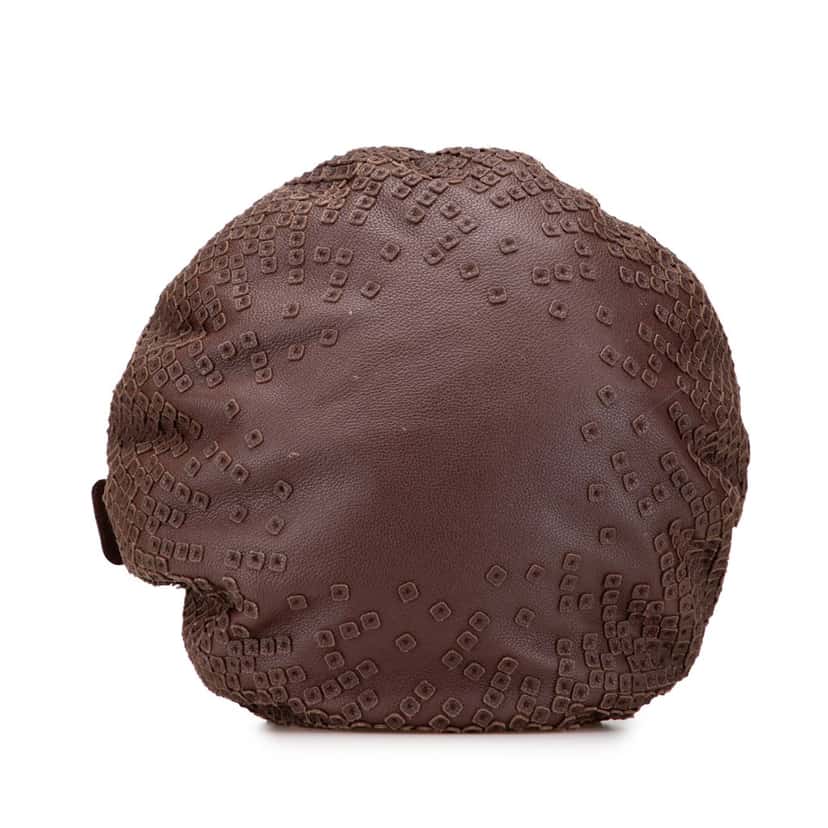 Bottega Veneta Cervo Patchwork Bowler Bag Brown Leather Good condition - Inside View