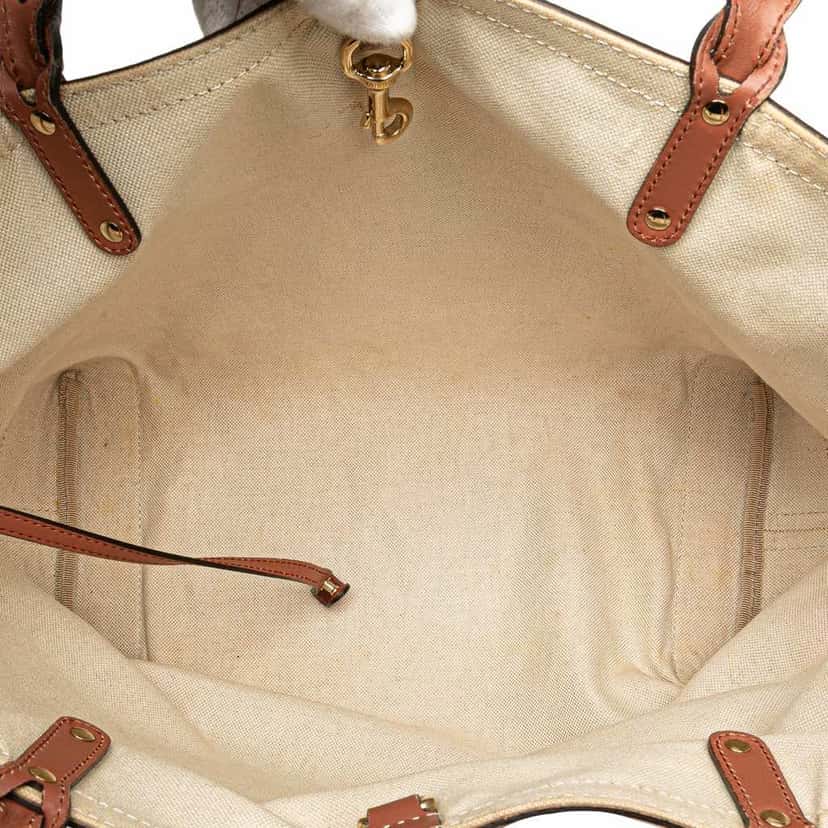 Gucci Medium GG Canvas Craft Tote Brown Canvas Good condition - Model View