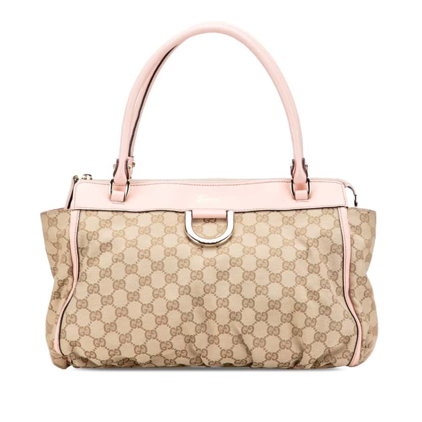 Gucci GG Canvas Abbey D Ring Tote Brown Canvas Fair condition - Front View