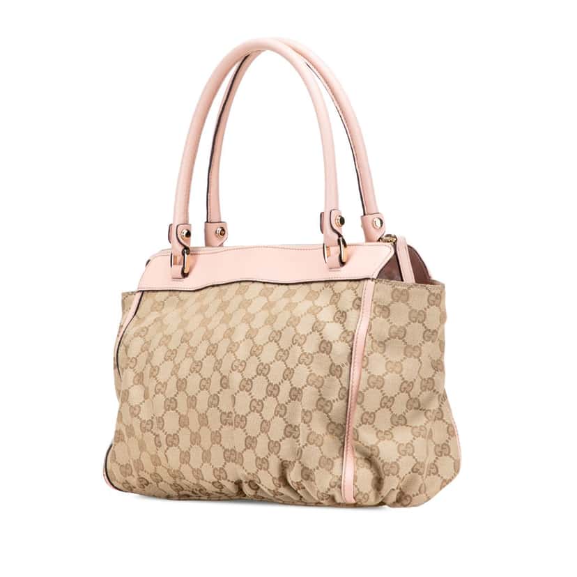 Gucci GG Canvas Abbey D Ring Tote Brown Canvas Fair condition - Back View
