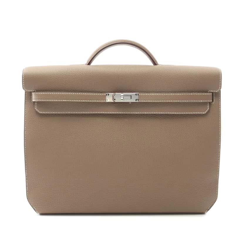 Hermès Togo Kelly Depeches 36 Brown Leather Good condition - Front View