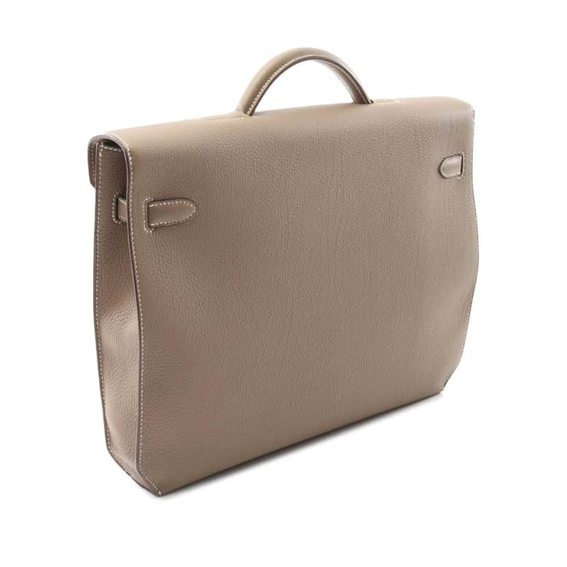 Hermès Togo Kelly Depeches 36 Brown Leather Good condition - Back View