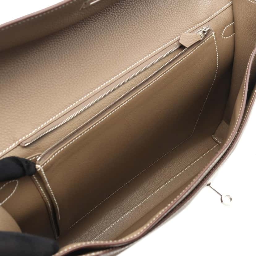 Hermès Togo Kelly Depeches 36 Brown Leather Good condition - Inside View