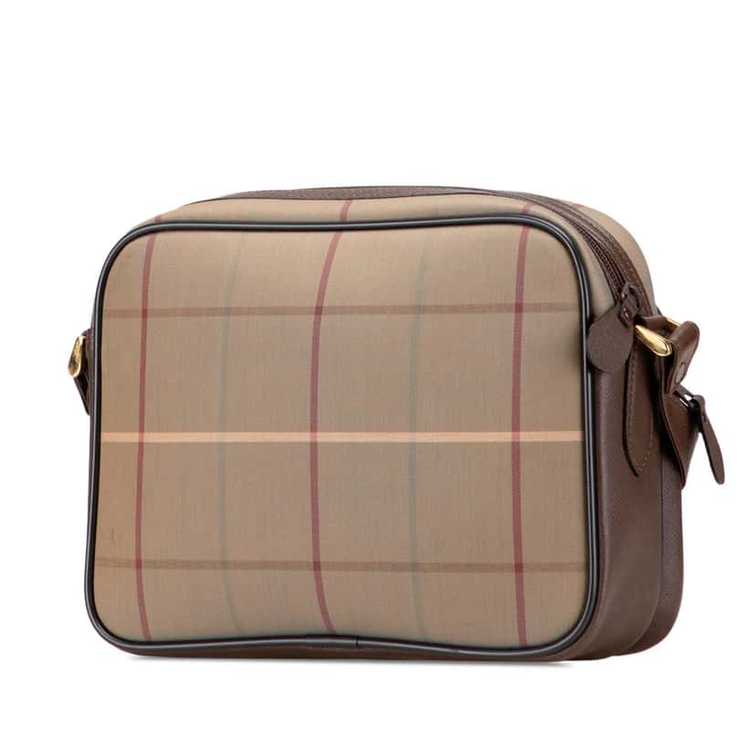 Burberry Vintage Check Canvas Crossbody Brown Canvas Good condition - Back View