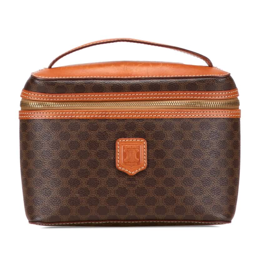 Celine Macadam Coated Canvas Vanity Bag Brown Canvas Good condition - Front View