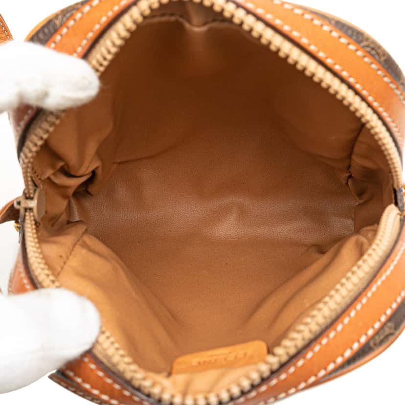 Celine Macadam Coated Canvas Crossbody Brown Canvas Good condition - Model View