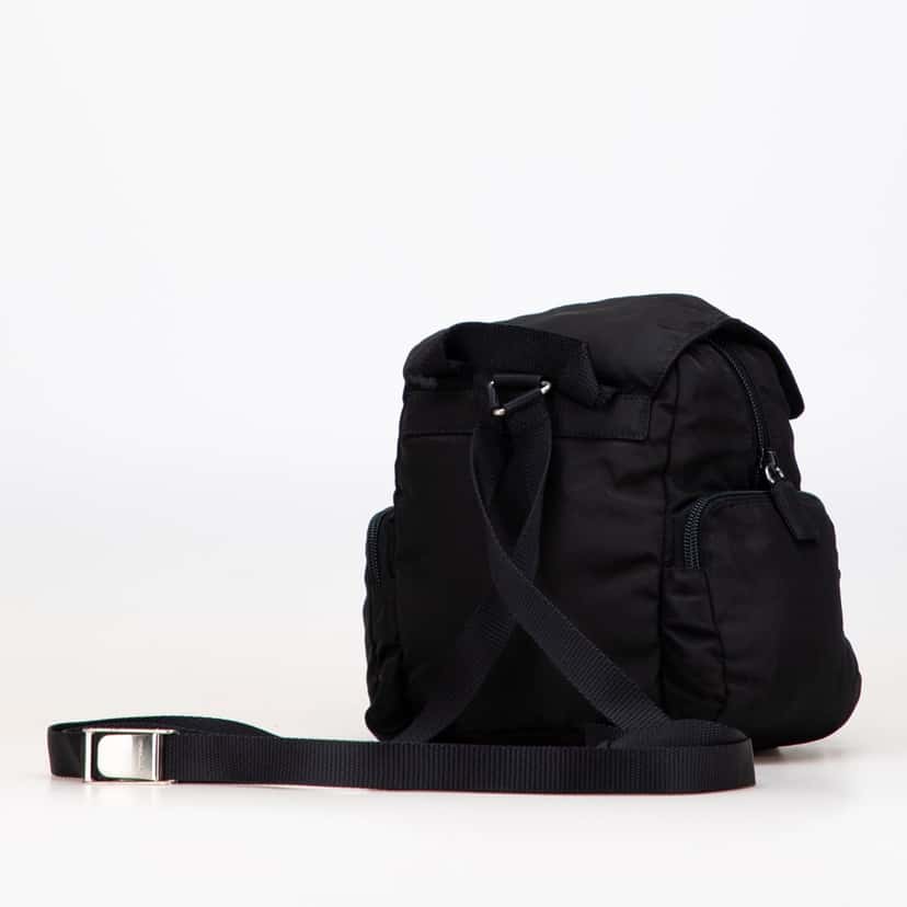Prada Mini Tessuto Backpack Black Good condition - Back View