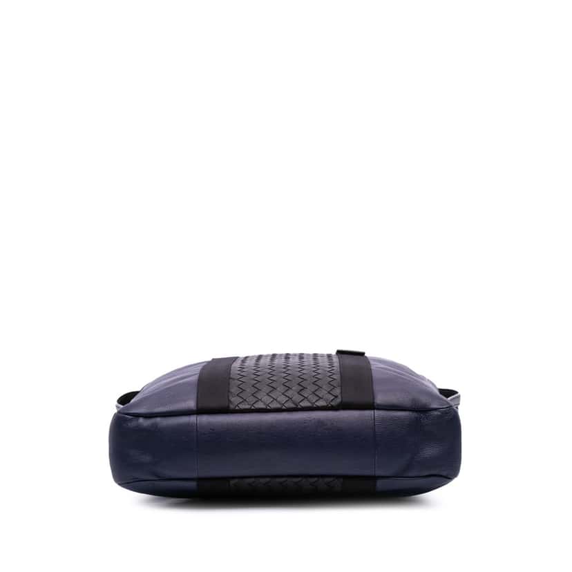 Bottega Veneta Bicolor Leather Intrecciato Tote Blue Leather Good condition - Inside View