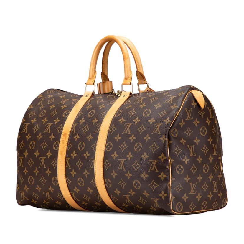 Louis Vuitton Monogram Keepall 45 Brown Canvas Fair condition - Back View
