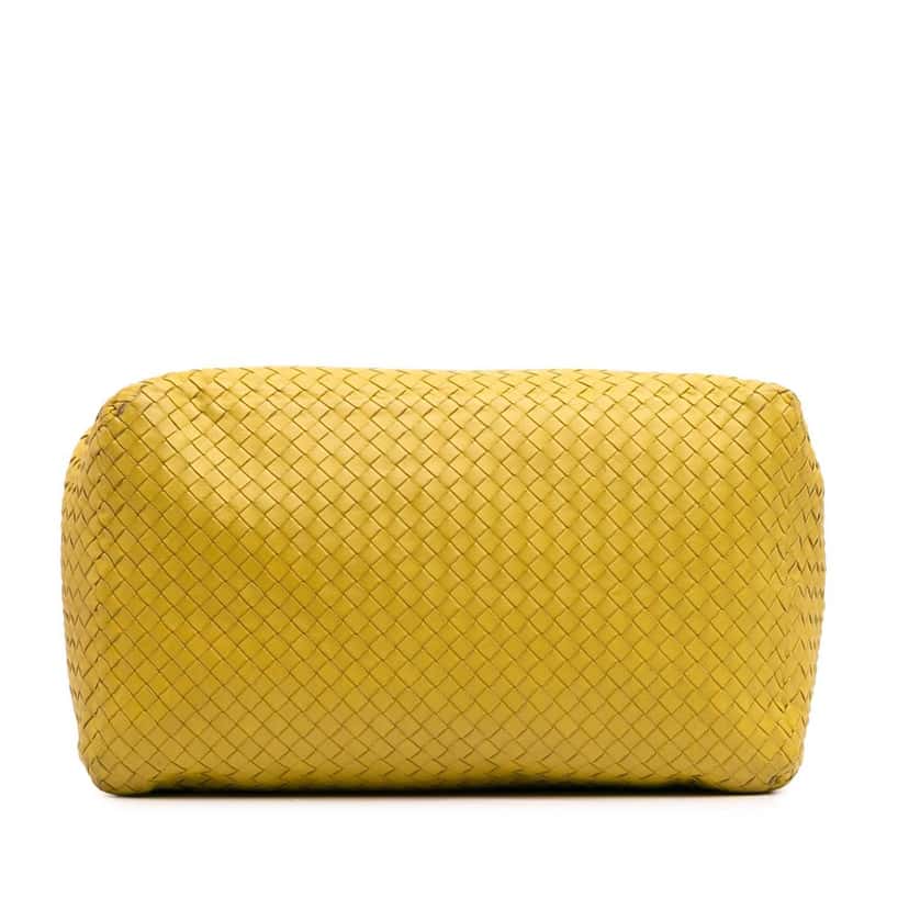 Bottega Veneta Large Nappa Intrecciato Cesta Tote Yellow Leather Good condition - Inside View