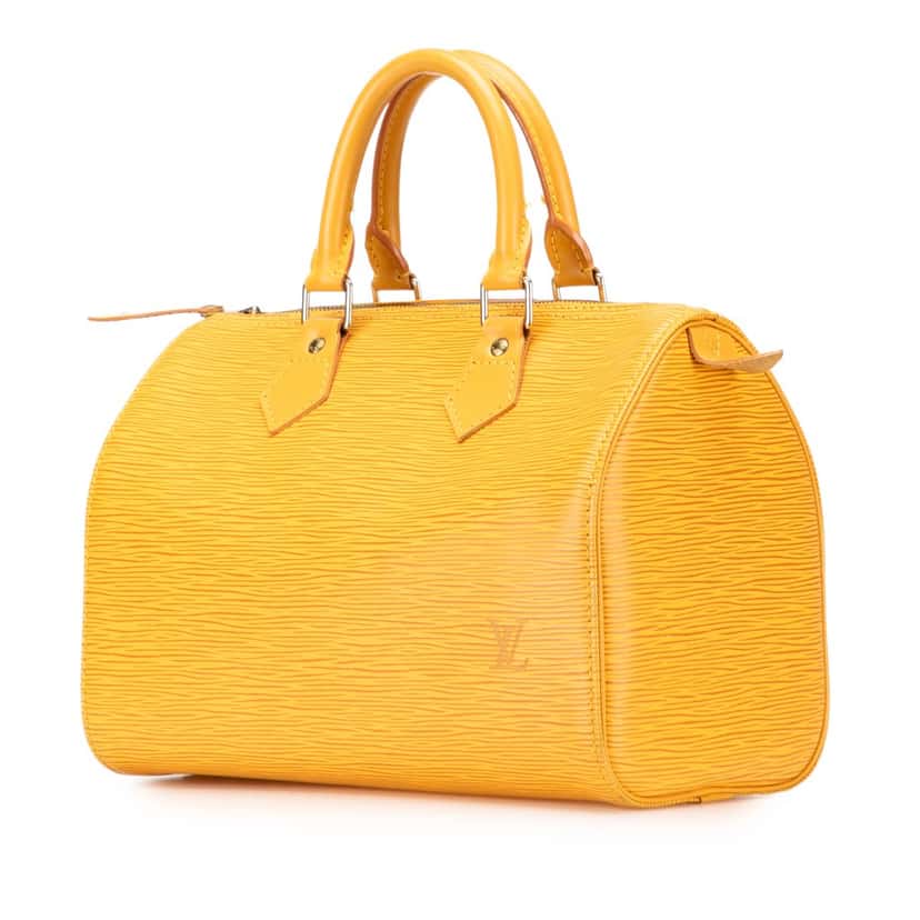 Louis Vuitton Epi Speedy 25 Yellow Leather Good condition - Back View