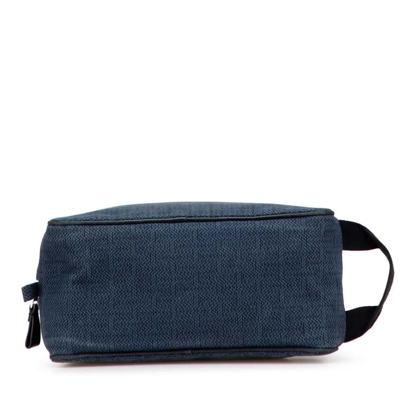 Hermès Toile Globe Trotter Pouch MM Blue Canvas Good condition - Inside View