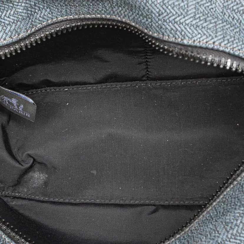 Hermès Toile Globe Trotter Pouch MM Blue Canvas Good condition - Model View