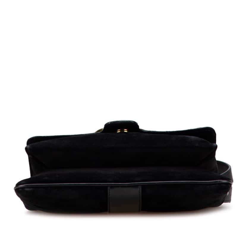 Gucci Medium Suede Arli Crossbody Black Leather Very good condition - Inside View