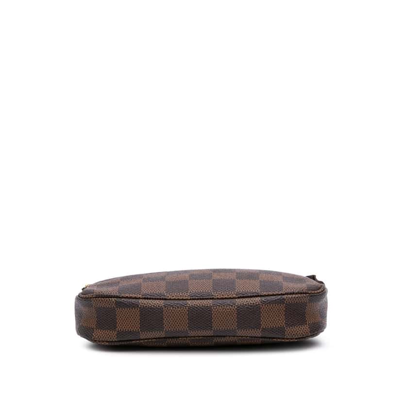 Louis Vuitton Damier Ebene Mini Pochette Accessoires Brown Canvas Good condition - Inside View