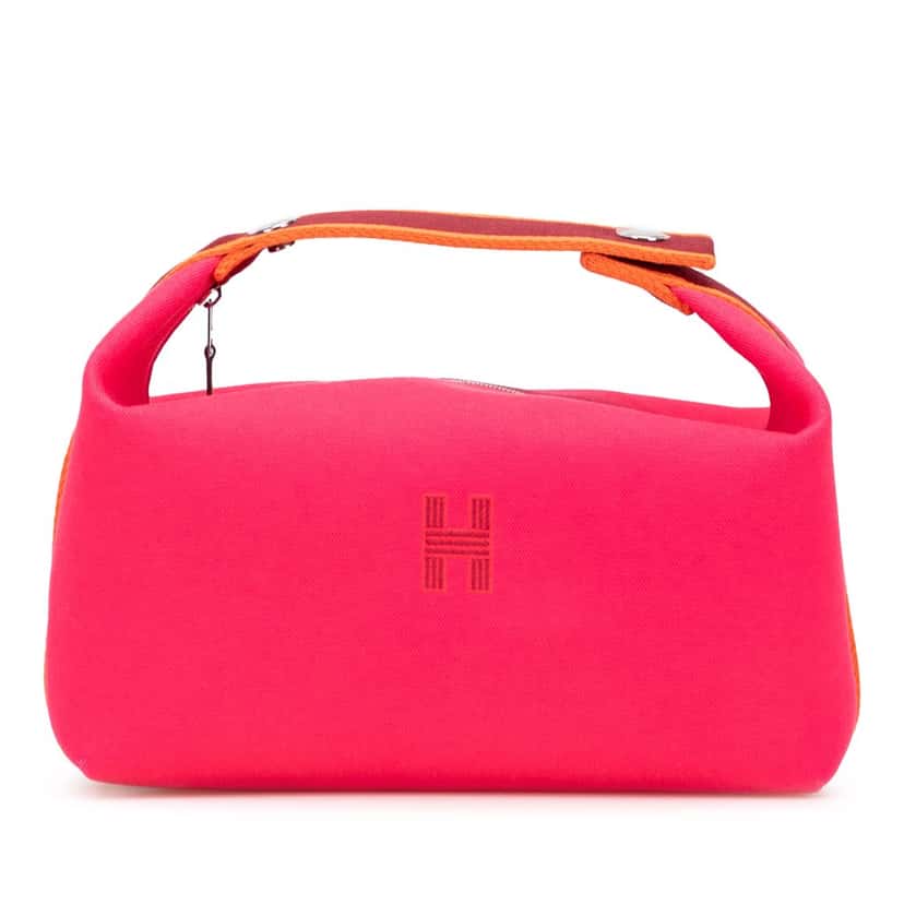 Hermès Large Canvas Bride A Brac Pink Canvas Good condition - Front View