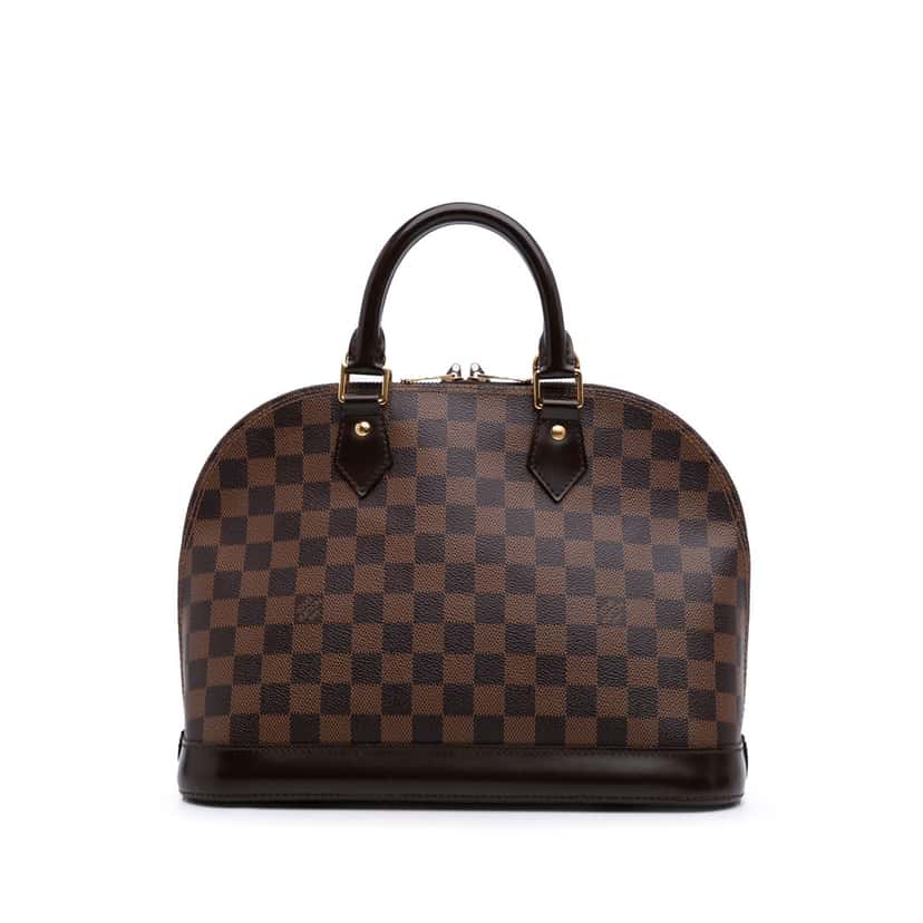 Louis Vuitton Damier Ebene Alma PM Brown Canvas Good condition - Front View