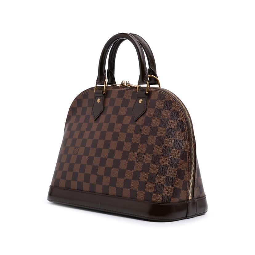 Louis Vuitton Damier Ebene Alma PM Brown Canvas Good condition - Back View