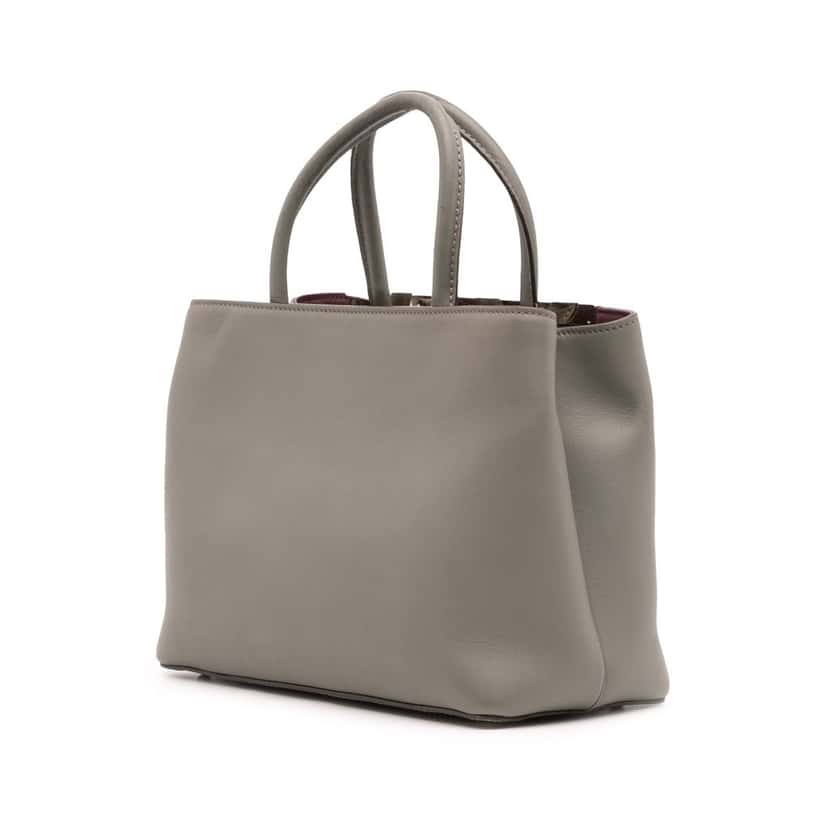 Fendi Petite Leather 2Jours Satchel Grey Leather Fair condition - Back View