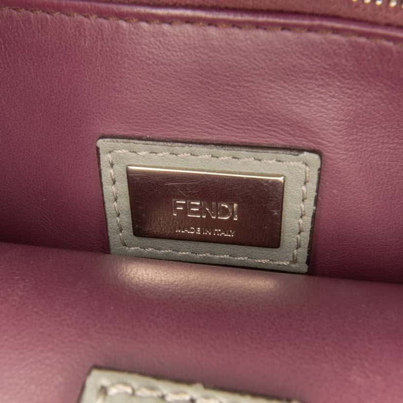 Fendi Petite Leather 2Jours Satchel Grey Leather Fair condition - Box View