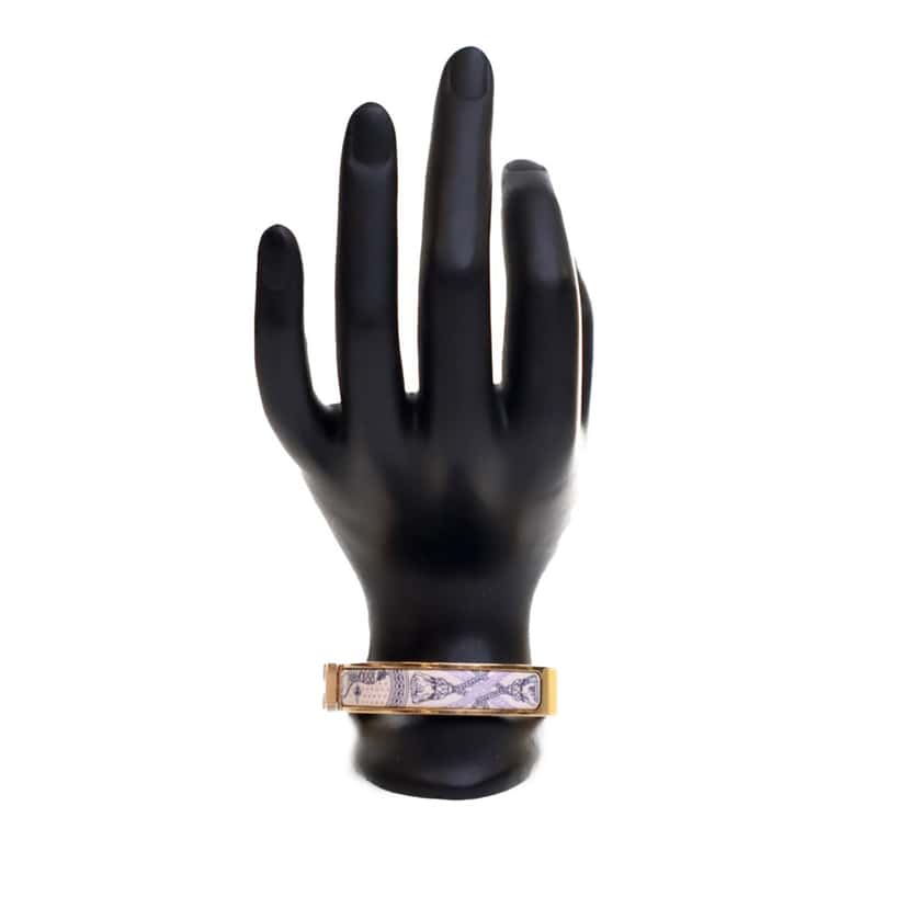 Hermès Enamel Grand Apparat Remix Clic H Bracelet PM White Good condition - Inside View